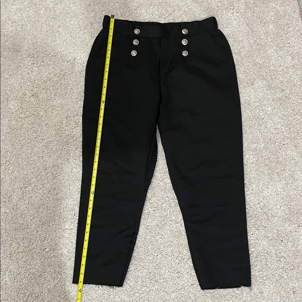 Black Pants with Silver Button Accents